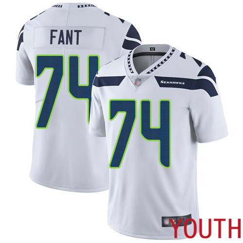 Seattle Seahawks Limited White Youth George Fant Road Jersey NFL Football #74 Vapor Untouchable